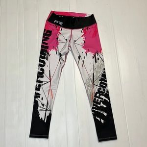 Fiber Colombian Leggings. Pink multicolor